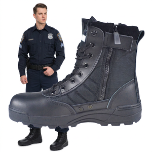 Bottes tactiques de sécurité montantes en cuir PU pour hommes, idéales pour l'hiver, les activités extérieures et les gardes de sécurité, personnalisables OEM/ODM, certifiées ISO CE - Product Image 2