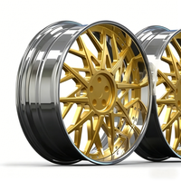 Nouvelles jantes KLD en alliage d'aluminium forgé super concaves à deux pièces 22/24/26 pouces chromées/polies pour voitures de luxe