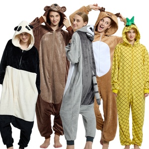 Mujeres/hombres lindo Animal esponjoso Onesie con capucha pijama mono Loungewear familia a juego Unisex Homewear <span class=keywords><strong>Kigurumi</strong></span> FIESTA DE Navidad - Product Image 2