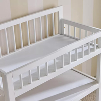 Table à langer en bois à 3 niveaux avec étagères de rangement pour bébé