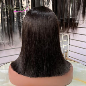Perruque Bob Courte Lisse sur Mesure au Meilleur Prix, Fermeture en Dentelle Transparente 4x4, Cheveux Humains Naturels Vietnamiens Bruts, Perruque Bob en Cheveux Humains Authentiques - Product Image 5