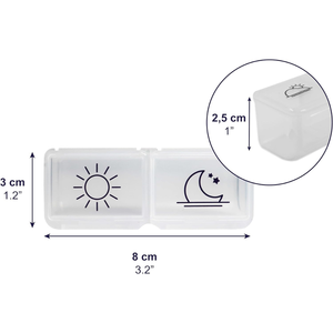 Organisateur de pilules mensuel, 2 doses, distributeur de pilules mensuel, distributeur de médicaments KMINA K40048 - Product Image 5