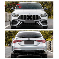 Pour Mercedes W205 Classe C Mise à Niveau W206 C63 Kit Carrosserie Pare-Chocs Avant Arrière Calandre Spoiler Jupes Latérales Capot Aile Phares Kits de Pare-Chocs