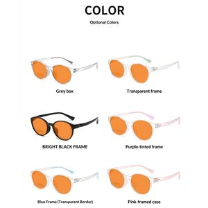 แว่นกรองแสงสีฟ้า เลนส์สีแดง สำหรับอ่านหนังสือ ผลิตตามแบบ OEM แว่นตาป้องกันแสงสีฟ้า แว่นกรองแสงสีฟ้าสีส้ม - Product Image 5