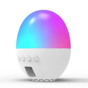 2023 Bass Egg Shaped Lautsprecher White Noise Machine Mehrfarbige LED Schlaf Schlafzimmer Lautsprecher Blue Tooth Lautsprecher Nachtlicht