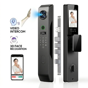 Interphone vidéo entièrement automatique avec intelligence artificielle, déverrouillage par empreinte digitale et carte, reconnaissance faciale 3D, serrure intelligente WiFi Tuya avec caméra - Product Image 1