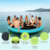 Hamac flottant gonflable en PVC Drop Stitch pour piscine, transat de bain de soleil, anneau de bronzage, écologique, pour plage, lac, fête au bord de la piscine, loisirs, OEM