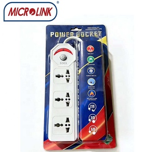 Regleta de alimentación universal de 5 tomas con 2 USB tipo A y 1 USB tipo C, cable de cobre, enchufe <span class=keywords><strong>EU</strong></span>/UK/US, 3-4-5 vías, extensión de enchufe - Product Image 4