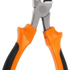 Diagonal Pliers 6 In Orange Black Handle Chrome Vanadium Steel Smooth Jaw Slanted Mouth Imperial Measurement Multi Functional - Product Image 3