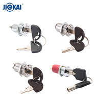 Interruptor de Llave de Seguridad Industrial para Máquina CNC, de 16 mm, Aleación de Zinc, 2 Posiciones (Encendido/Apagado), 3 Terminales, Rotación de 90 Grados, con Llaves Diferentes