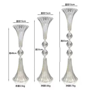 Nuova tavola professionale decorazione di fiori in plastica trasparente vaso a tromba per <span class=keywords><strong>matrimonio</strong></span> <span class=keywords><strong>matrimonio</strong></span> eventi fornitura - Product Image 4