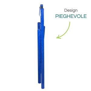 Sedie Pieghevoli in Legno di Faggio 42x40x78 Cm Blu, Sedia Pieghevole per Interni ed Esterni Senza Braccioli - Product Image 4