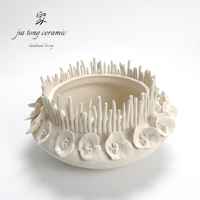 Sculpture décorative en céramique émaillée artistique, art moderne, décoration d'intérieur pour la vente en gros 0454