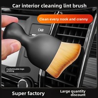 Brosse de nettoyage pour aérateurs intérieurs de voiture avec poils doux (23,5 mm) P.S. Poignée pour le nettoyage des fentes et le lavage de voiture