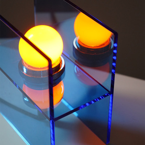 Original Sunrise Blue Ocean Night <b>Light</b> Led Rectangle Geometric Solid Bedside Lamp For Living Room Bedroom Study - Product Image 2