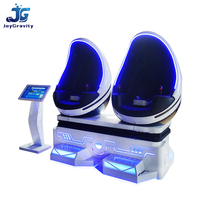 Simulateur de réalité virtuelle 9D VR en fibre de verre, fauteuil œuf 2 places, pour parc d'attractions, type montagnes russes