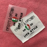 Diseño personalizado de hierro en la etiqueta de transferencia, logotipo de transferencia de calor de marca para pantalones cortos