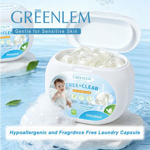 Cápsulas de Detergente para Ropa Greenlem, Hipoalergénicas, para Piel Sensible, con Fragancia Suave, Limpieza Profunda y Sin Irritación - Product Image 2