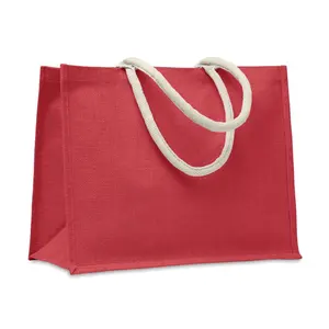 Borsa in juta laminata AURA, merchandising sostenibile - Product Image 6