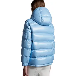 Fábrica personalizada quente baixo puffer jaqueta leve com capuz jaqueta curta das mulheres