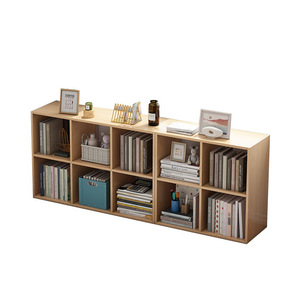 Wan Yusen Bookshelf Grid <b>Cabinet</b> Floor Standing Low Storage Shelf Minimalist Multi Layer Bookcase For Home Office Organization - Product Image 5