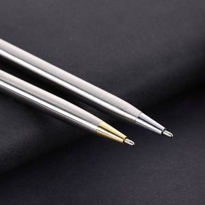 Custom Durable Plastic Golden Touch <b>Pen</b>-Ballpoint in White/Black Metallic with Gold Accents for Gifts & Office - Product Image 2