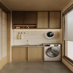 Rangement multifonctionnel personnalisé Armoires de balcon en bois modernes Bonne qualité pour la maison ou l'hôtel Conception peu encombrante - Product Image 5