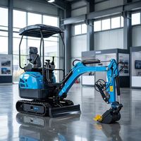 Mini-excavatrice compacte de fabrication chinoise, excavatrice sur chenilles diesel de 1,6 tonne, 2,2 tonnes, 3 tonnes