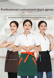 Simple Elegant Mid-waist Polyester <b>Apron</b>-Durable & Breathable for Waiters in Bakeries & Supermarkets - Product Image 6