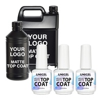 Vente en gros de couche de finition mate anti-adhésive Unigel pour salon de manucure, prix direct d'usine, gel UV pour nail art, longue durée