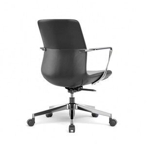 Silla de Oficina Ejecutiva Ergonómica Moderna de Cuero, con Altura Ajustable, Base con Bloqueo Multifuncional y Estructura de Aleación de Aluminio - Product Image 5