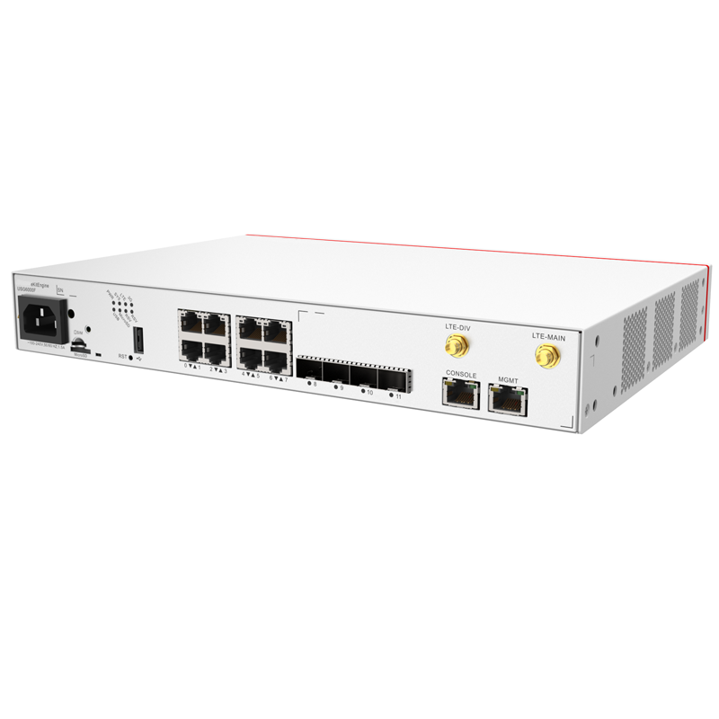 USG6000F-S55L-AC 02356XGW 4 * GE SFP + 8 * GE RJ45 + LTE,1 * Встроенный сетевой экран для обеспечения безопасности предприятия