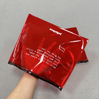 Sac à fermeture éclair en PVC rouge de luxe, sac à fermeture éclair coloré, personnalisé avec logo, emballage transparent pour bikini, sacs à fermeture éclair