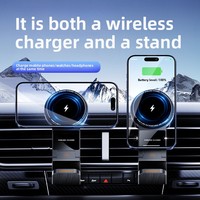 Nouveau chargeur de voiture magnétique sans fil à charge rapide 3-en-1 avec support pliable compatible avec Apple Watch et iPhone 17