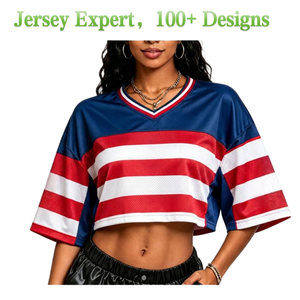 Camiseta Corta de Fútbol Femenina con Colores de la Bandera de México y Canadá, Copa Mundial 2026, Hombros Caídos, Corte Holgado, Sexy, para Fanáticas del Equipo - Product Image 3