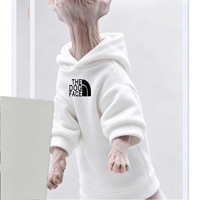 OEM ODM Sweat-shirt à capuche pour chat Sphynx, manches longues, imprimé logo graphique, vêtements pour chat sans poils, haut pour chaton, vêtements pour animaux de compagnie