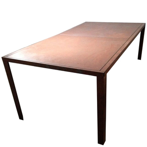 Industrial Corten Steel Outdoor Dining <b>Table</b> Durable Waterproof Eco-Friendly Modern Design for Hotel and Home Use CE Certified - Product Image 2