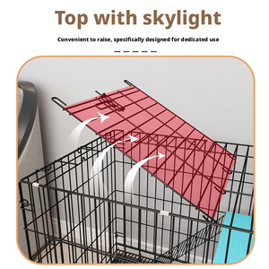 Hot Selling Heavy Duty Eco-Friendly Pet <strong>Cage</strong> <strong>Collapsible</strong> Dog Cat Rabbit Folding Crate with Plastic Tray Easy Install Indoor Use - Product Image 3