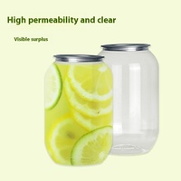 Bouteilles de boissons froides jetables PET Soda Couvercles à tirette Utilisation commerciale pour 250ml/330ml/500ml Emballage de café de gâteau Écran de soie