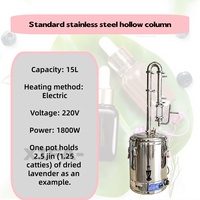 Distillateur d'huiles essentielles, système à triple condenseur, acier inoxydable, distillation sous vide, fonctionnement automatique, 15-98L