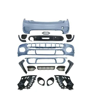 Paraurti per auto di vendita caldi per Mini Cooper F55 F56 F57 Jcw Style Pp materiale Kit corpo Include paraurti anteriore paraurti posteriore punte di scarico