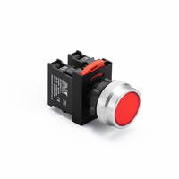 Botón de Encendido/Apagado Rojo EAST con Botón Pulsador Iluminado Normalmente Abierto, Interruptor de Botón Pulsador Metálico