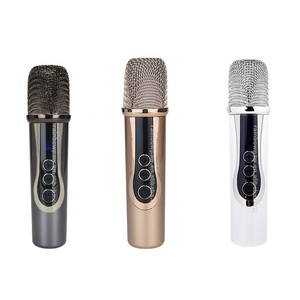 Microphone récepteur portable extérieur sans fil 3.5mm bon son microphone universel en métal pour la maison ktv enfants chantant - Product Image 1