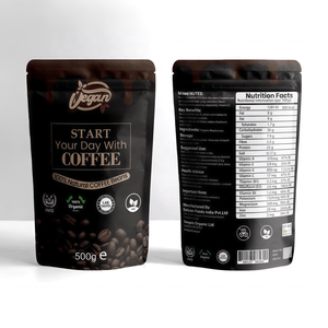 Sacs d'emballage personnalisés pour grains de café, sachets à fermeture éclair à fond plat en aluminium pour café, imprimés sur mesure - Product Image 1