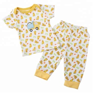 Ensemble de vêtements pour bébé nouveau-né, 2 pièces, manches courtes, vêtements de nuit - Product Image 2