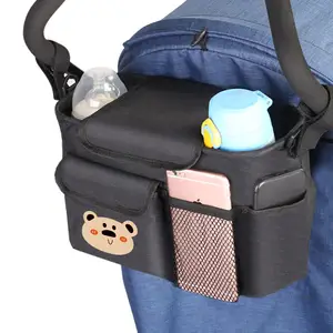 A basso prezzo Cartoon stampato universale passeggino Organizer borsa per pannolini mummia pannolino borse per bambini passeggino organizzatore