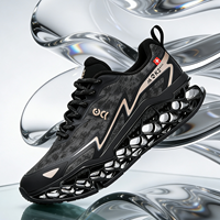 Chaussures de course pour hommes en maille imprimée en 3D, respirantes, légères, avec semelle intermédiaire en TPU amortissante, baskets de marche athlétiques