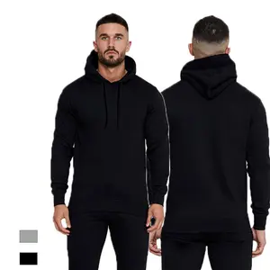 Toptan hoodies ceket markalı-OEM spor giyim moda marka spor pamuk erkek açık gevşek hoodie ceket