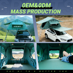 Carpa de techo <span class=keywords><strong>plegable</strong></span> de lona de doble capa verde para las cuatro estaciones, con apertura automática rápida, de una habitación, para camping y extensión. - Product Image 5