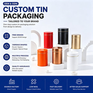 Latas de Té de Hojalata Directas de Fábrica, Buen Sellado, Envases Metálicos para Alimentos, Dulces, Chocolate, Piruletas, Azúcar, Venta al por Mayor, Entrega Inmediata - Product Image 1